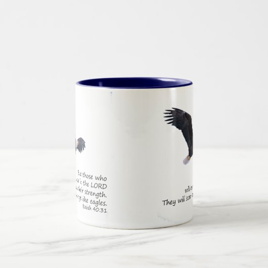 イーグルマグのように翼に乗って ツートーンマグカップ (中央)