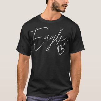イーグルマスコットスクールスポーツファンチームスピリットハート Tシャツ