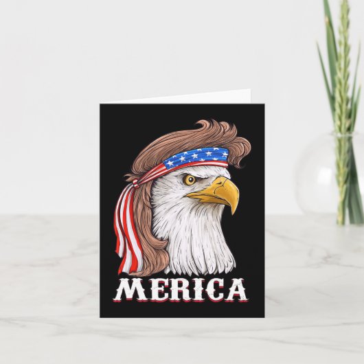 イーグルミュレット7月4日アメリカ合衆国国旗Merica カード (正面)