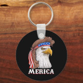 イーグルミュレット7月4日アメリカ合衆国国旗Merica キーホルダー (裏面)
