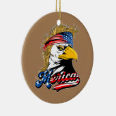 イーグルミュレット7月4日アメリカ合衆国国旗Merica セラミックオーナメント (右)