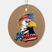 イーグルミュレット7月4日アメリカ合衆国国旗Merica セラミックオーナメント (左)