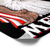 イーグルミュレット7月4日アメリカ合衆国国旗Merica ポスター (角)