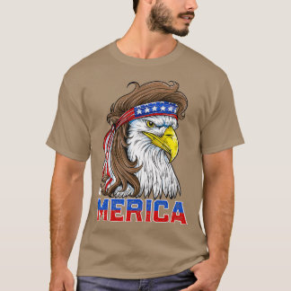 イーグルミュレットMericaメンズ4th of 7月アメリカ Tシャツ