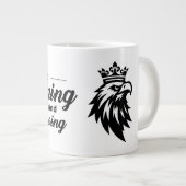 イーグルモチーフの励ましの引用マグカップ ジャンボコーヒーマグカップ (正面右)