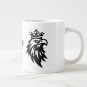 イーグルモチーフの励ましの引用マグカップ ジャンボコーヒーマグカップ (右)