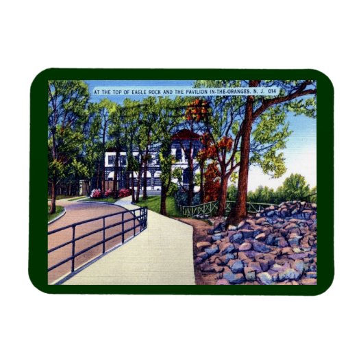 イーグルロックパビリオンオレンジNJヴィンテージ マグネット (横)