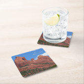 イーグルロックIセドナアリゾナ旅行写真 スクエアペーパーコースター (インサイチュ)