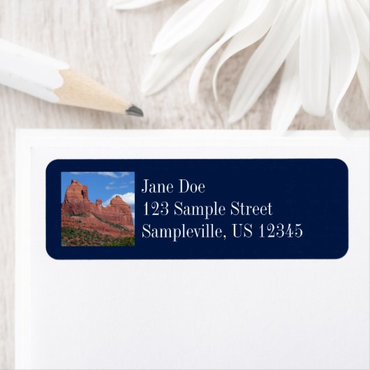 イーグルロックIセドナアリゾナ旅行写真 ラベル (インサイチュ)
