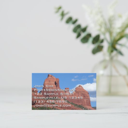 イーグルロックIセドナアリゾナ旅行写真 名刺 (スタンド正面)
