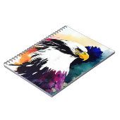 イーグルワイルド自然アニマル絵画カラーアート ノートブック (左側)