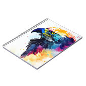 イーグルワイルド自然アニマル絵画カラーアート ノートブック (左側)