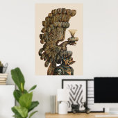 イーグル付きアンティーク騎士ヘルメット ポスター (ホームオフィス)