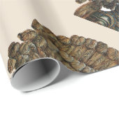 イーグル付きアンティーク騎士ヘルメット ラッピングペーパー (ロールコーナー)