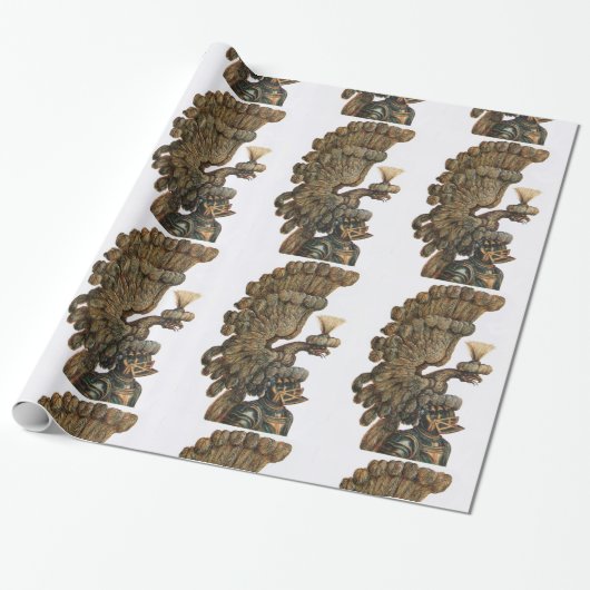 イーグル付きアンティーク騎士ヘルメット ラッピングペーパー (アンロールド)