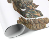 イーグル付きアンティーク騎士ヘルメット ラッピングペーパー (ロールコーナー)