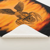 イーグル付きスパイダースカル シェルパブランケット (3/4)