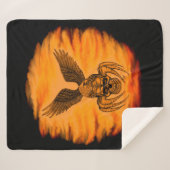 イーグル付きスパイダースカル シェルパブランケット (正面(横))