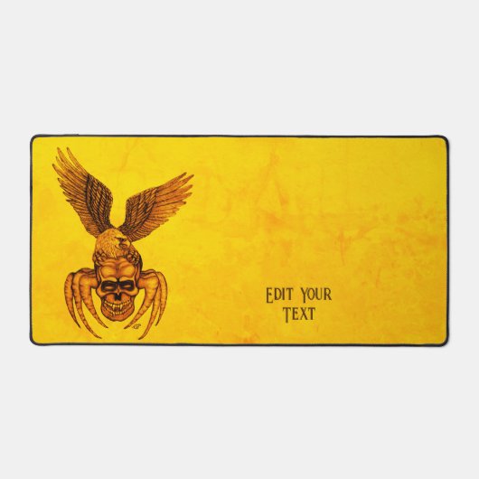 イーグル付きスパイダースカル デスクマット (正面)