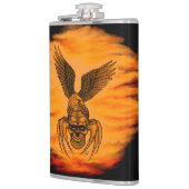 イーグル付きスパイダースカル フラスク (左)