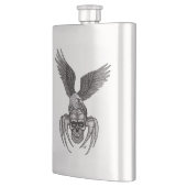 イーグル付きスパイダースカル フラスク (左)