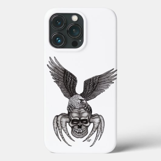 イーグル付きスパイダースカル Case-Mate iPhoneケース (裏面)