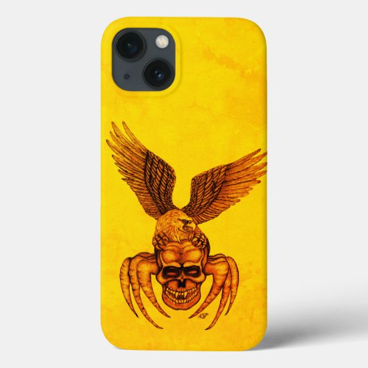 イーグル付きスパイダースカル Case-Mate iPhoneケース (裏面)