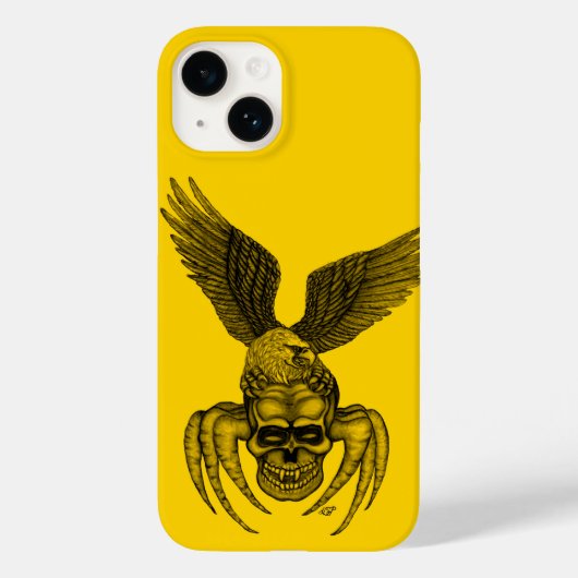 イーグル付きスパイダースカル Case-Mate iPhoneケース (裏面)
