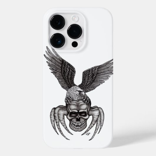 イーグル付きスパイダースカル Case-Mate iPhoneケース (裏面)