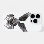 イーグル付きスパイダースカル Case-Mate iPhoneケース (裏面 (横))