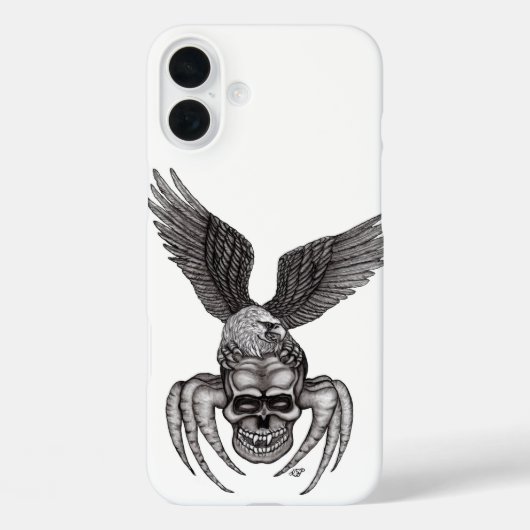 イーグル付きスパイダースカル Case-Mate iPhoneケース (裏面)