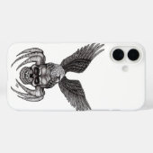 イーグル付きスパイダースカル Case-Mate iPhoneケース (裏面 (横))