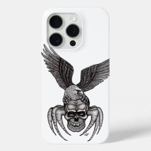 イーグル付きスパイダースカル Case-Mate iPhoneケース (裏面)