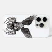 イーグル付きスパイダースカル Case-Mate iPhoneケース (裏面 (横))