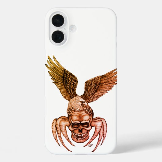 イーグル付きスパイダースカル Case-Mate iPhoneケース (裏面)