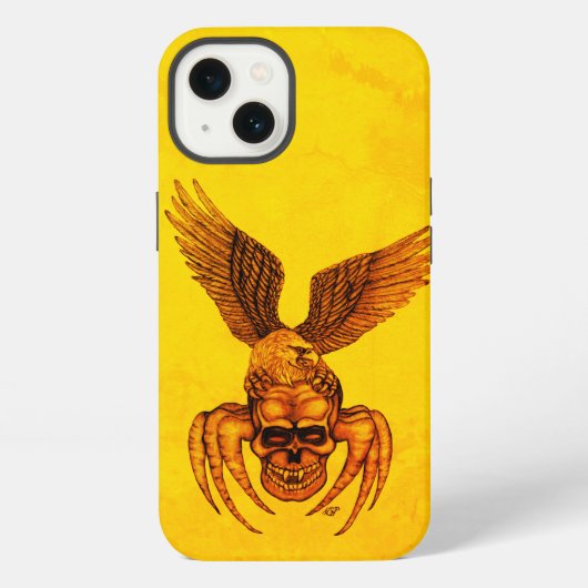 イーグル付きスパイダースカル iPhoneケース (裏面)