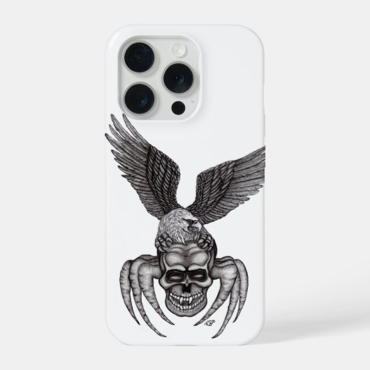 イーグル付きスパイダースカル iPhoneケース (裏面)