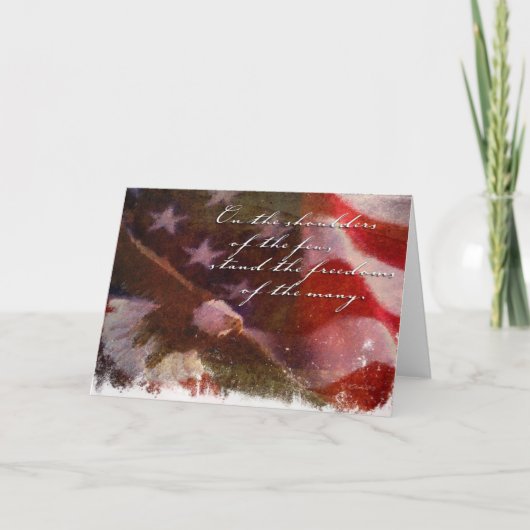 イーグル付きフリーダム国旗–4 カード (正面)