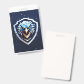 イーグル付き垂直バッジ バッジ (正面＆裏面)