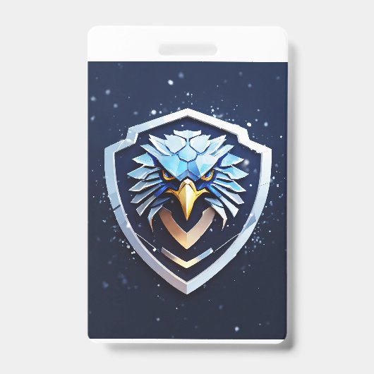 イーグル付き垂直バッジ バッジ (正面)