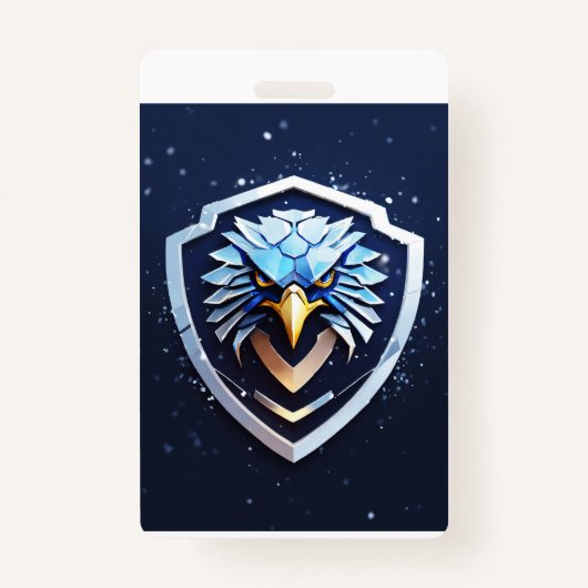 イーグル付き垂直バッジ バッジ (正面)