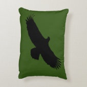 イーグル付き緑のアクセント枕 – 色を選択 アクセントクッション (裏面(縦))