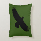 イーグル付き緑のアクセント枕 – 色を選択 アクセントクッション (正面(垂直))