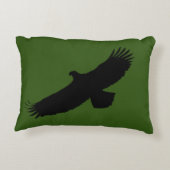 イーグル付き緑のアクセント枕 – 色を選択 アクセントクッション (裏面)