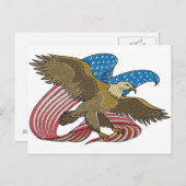 イーグル刺繍 ポストカード (正面/裏面)