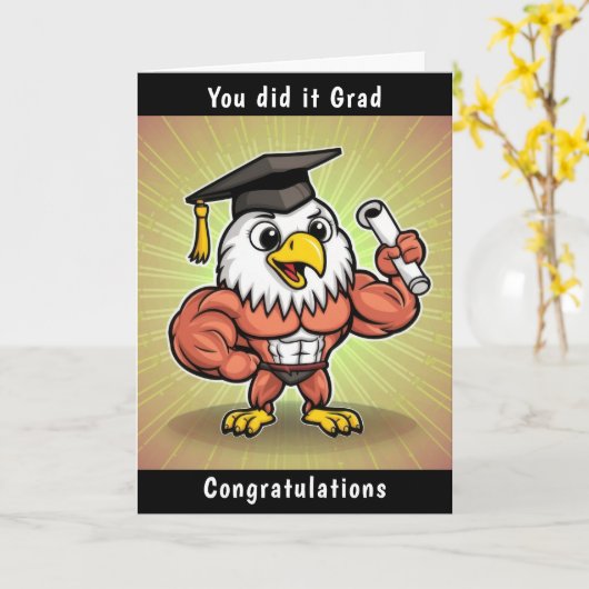 イーグル卒業 カード (黄色い花)