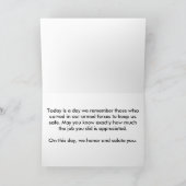 イーグル国旗の退役軍人日 カード (内部)