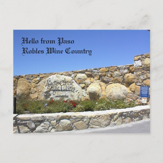 イーグル城ドライブウェイへの入口はがき ポストカード (正面)
