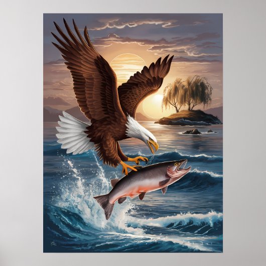 イーグル威厳のあるが猛威を振るう ポスター (正面)