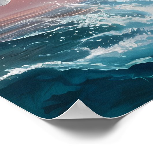 イーグル威厳のあるが獲物を捕獲 ポスター (角)